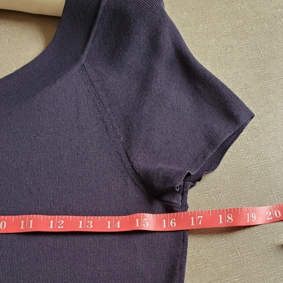Talbots knit V neck and back short sleeve - Picture 3 of 5